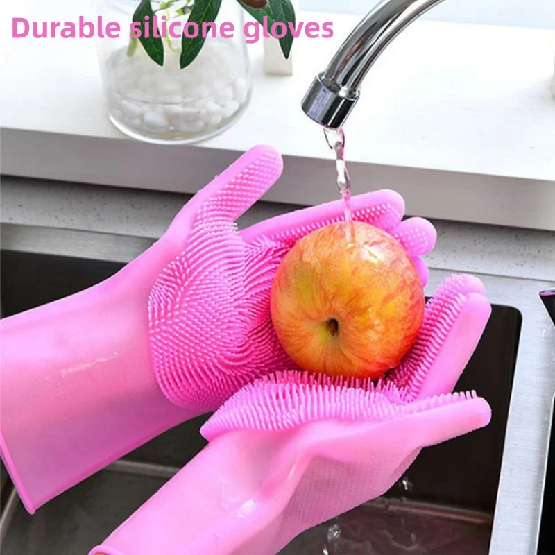 Dish Glove Rubber - Haushalts-Gummihandschuhe Rutschfeste Küchen-Reinigungshandschuhe Multifunktional zum Geschirrspülen