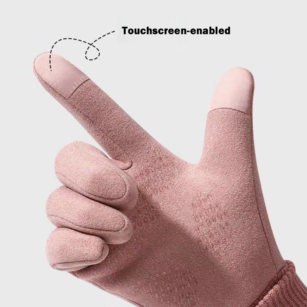 Leather Driving Glove - Fahrhandschuhe, Fleece-Futter, Fahrradhandschuhe, winddicht, dick, Winterhandschuhe,