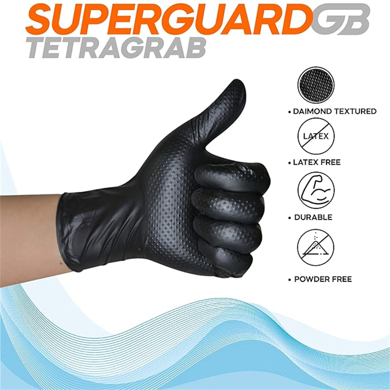 Schwarze Nitril-Handschuhe, Ei – Nitrile Mechanic Glove Bewertung und Preis
