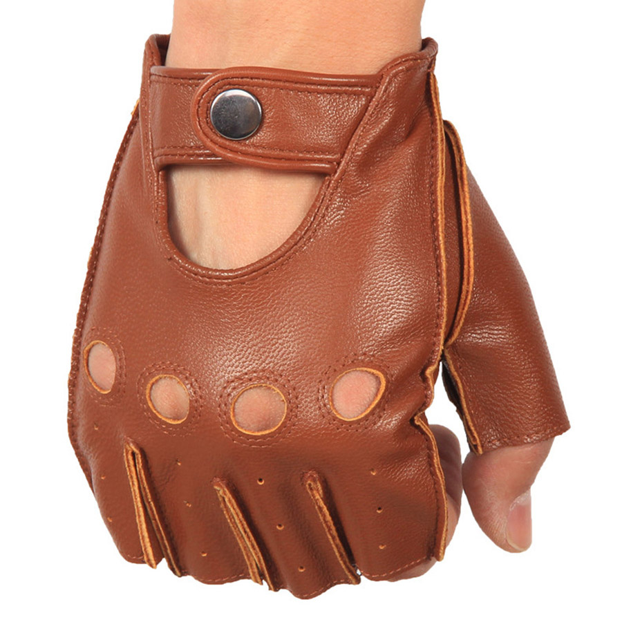 Hochwertige Herren-Halbfingerh – Leather Driving Glove Bewertung und Preis