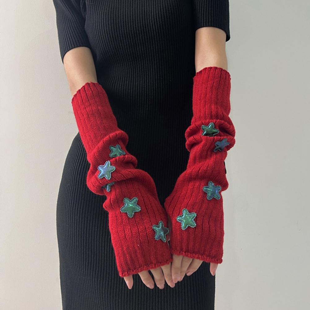 Damen Herbst-Winter Warme Stri – Fingerless Glove Knit Bewertung und Preis
