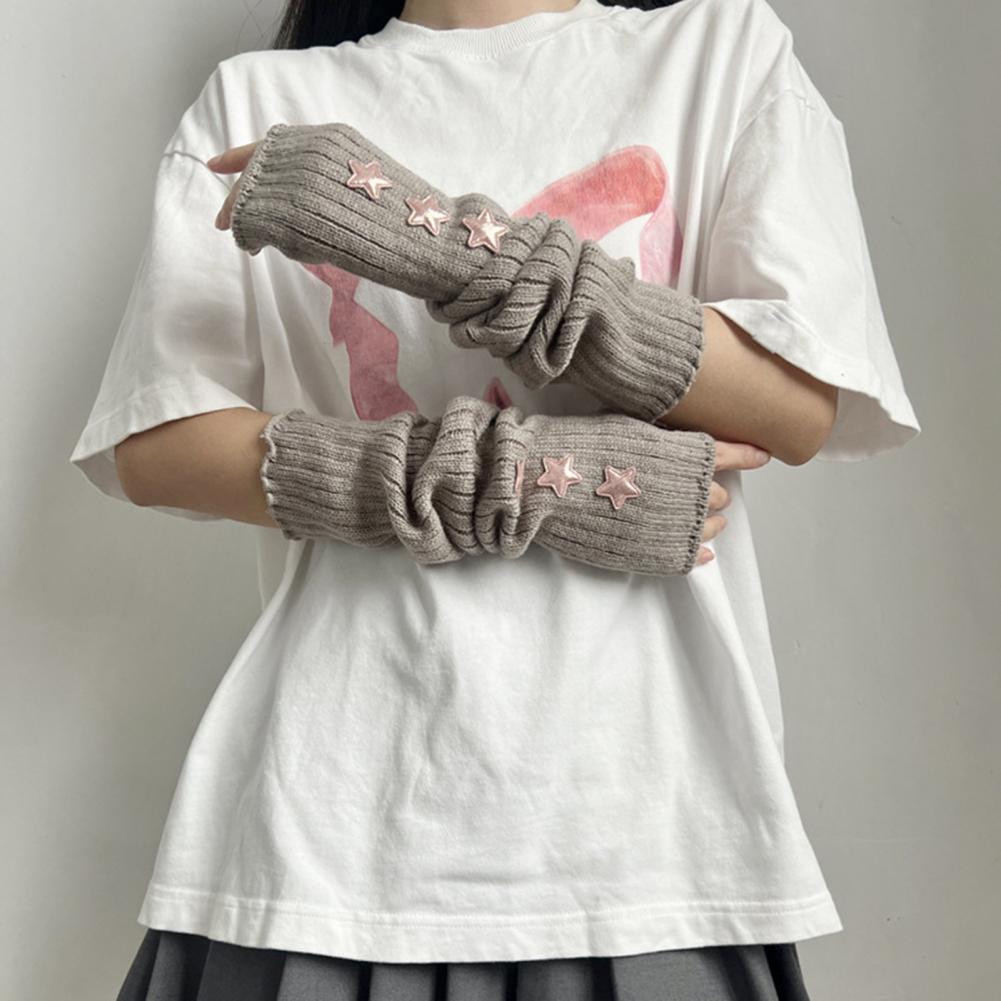 Damen Herbst-Winter Warme Stri – Fingerless Glove Knit Bewertung und Preis