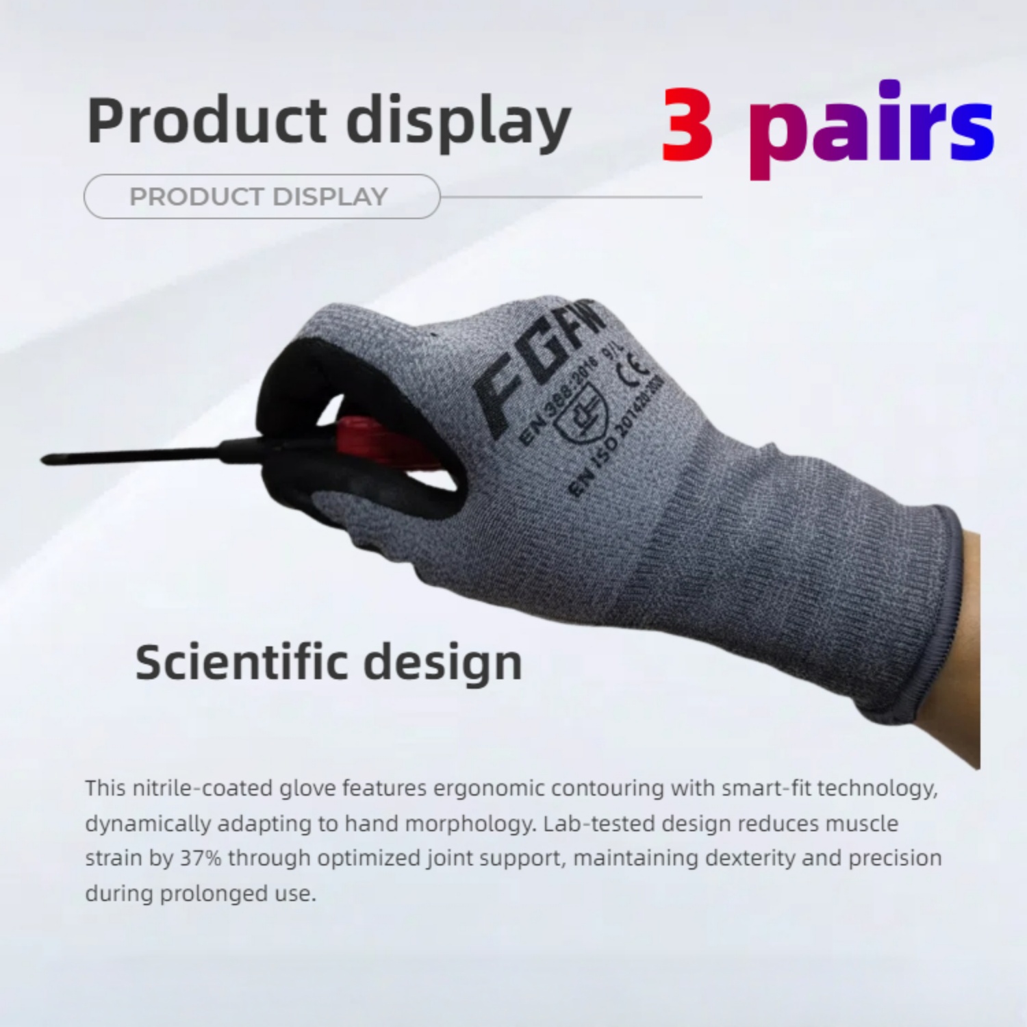 3 Paar weiche, atmungsaktive S – Nitrile Mechanic Glove Bewertung und Preis