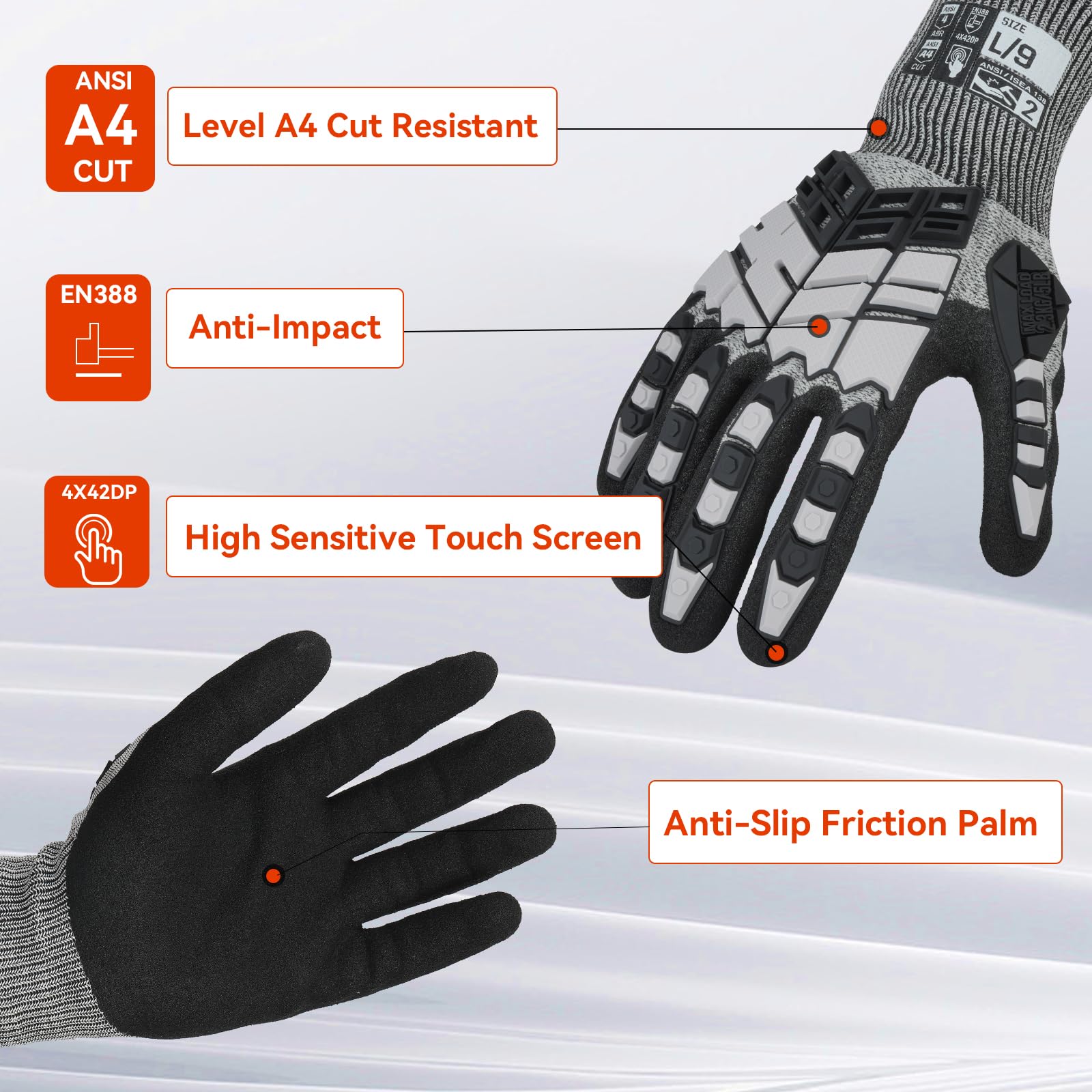 Stoßfeste Handschuhe mit Schni – Work Glove Impact Bewertung und Preis